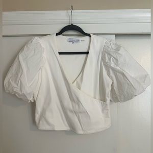 Endless Rose Medium Puff Sleeve Cropped Shirt